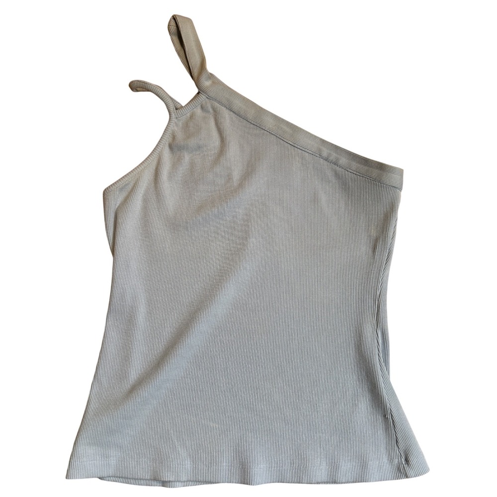 Maeve Anthropologie One Shoulder Tank Top Ribbed Knit Sleeveless Size Small EUC